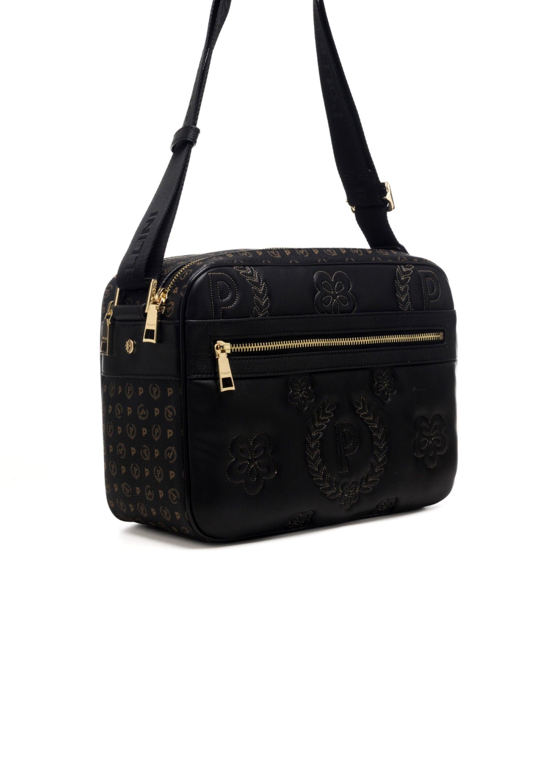 POLLINI Borsa Tracolla Messenger Nero TE8402PP02Q2800A - Sandrini Calzature e Abbigliamento