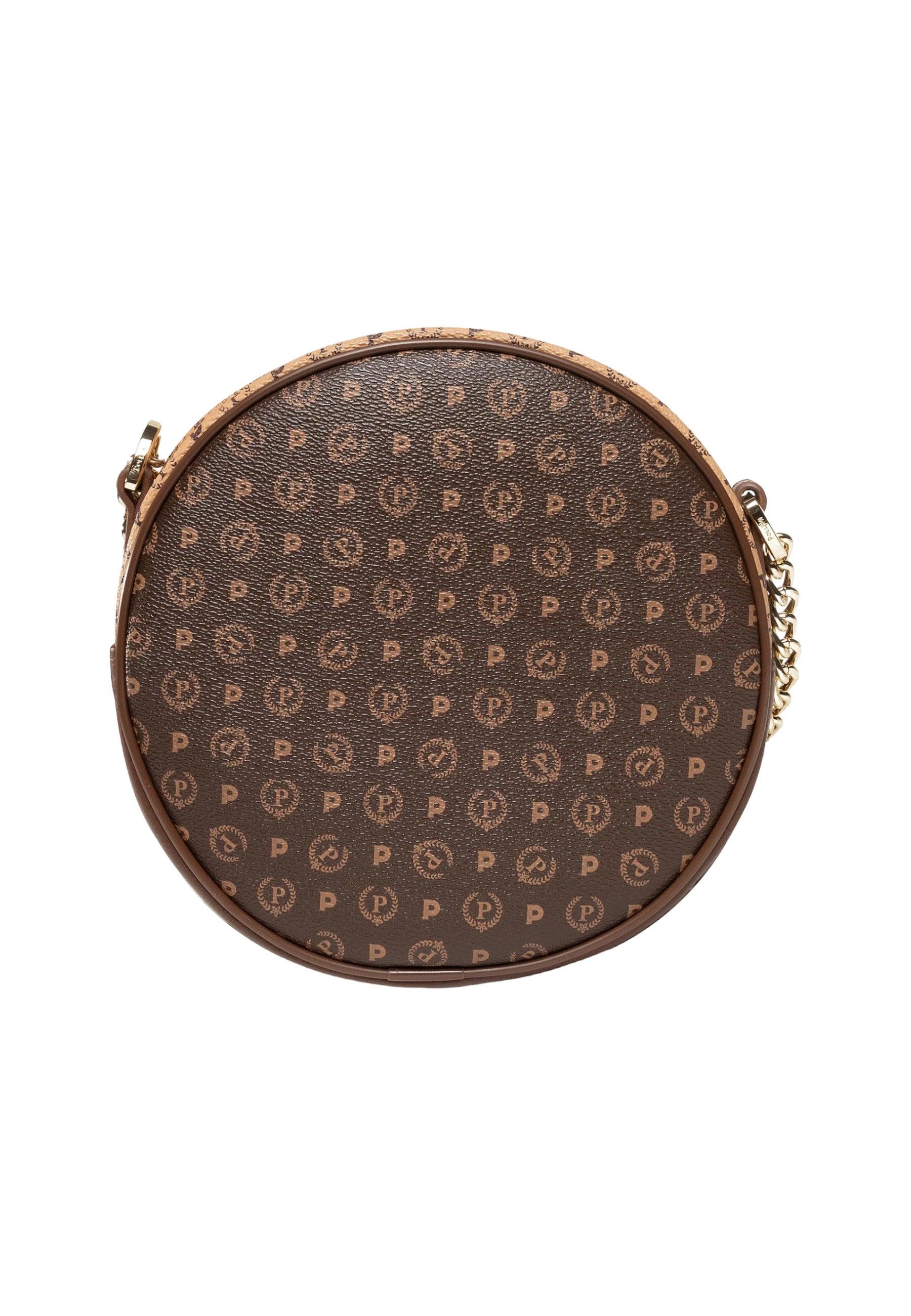 POLLINI Tracolla Crossbody Tonda Marrone Crema TE8455PP0BQ53300A - Sandrini Calzature e Abbigliamento