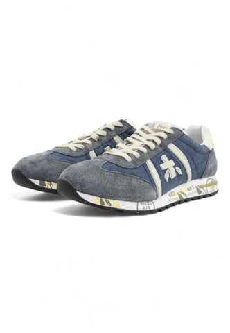 PREMIATA Sneaker Uomo Blu Denim Cream LUCY-6620 - Sandrini Calzature e Abbigliamento