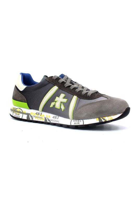 PREMIATA Sneaker Uomo Grey Yellow Fluo LUCY-5903 - Sandrini Calzature e Abbigliamento