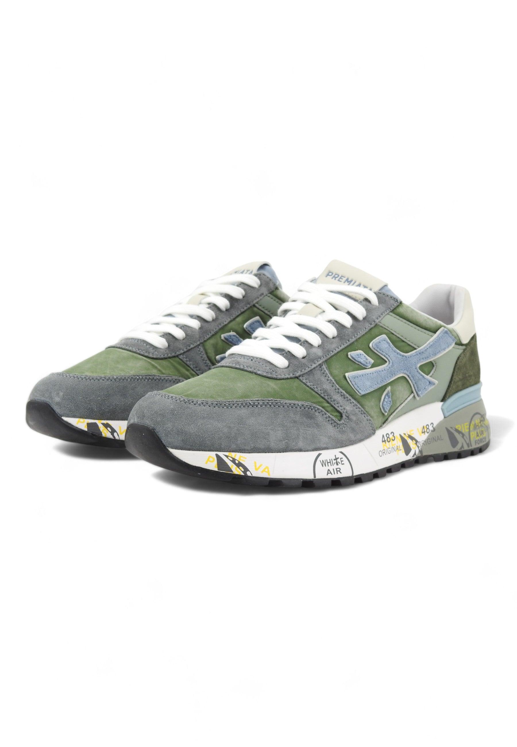 PREMIATA Sneaker Uomo Verde Grigio MICK-6617 - Sandrini Calzature e Abbigliamento