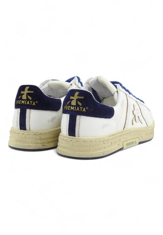 PREMIATA Sneaker Uomo White Blue RUSSELL-6745 - Sandrini Calzature e Abbigliamento
