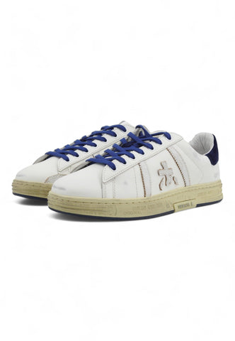 PREMIATA Sneaker Uomo White Blue RUSSELL-6745 - Sandrini Calzature e Abbigliamento