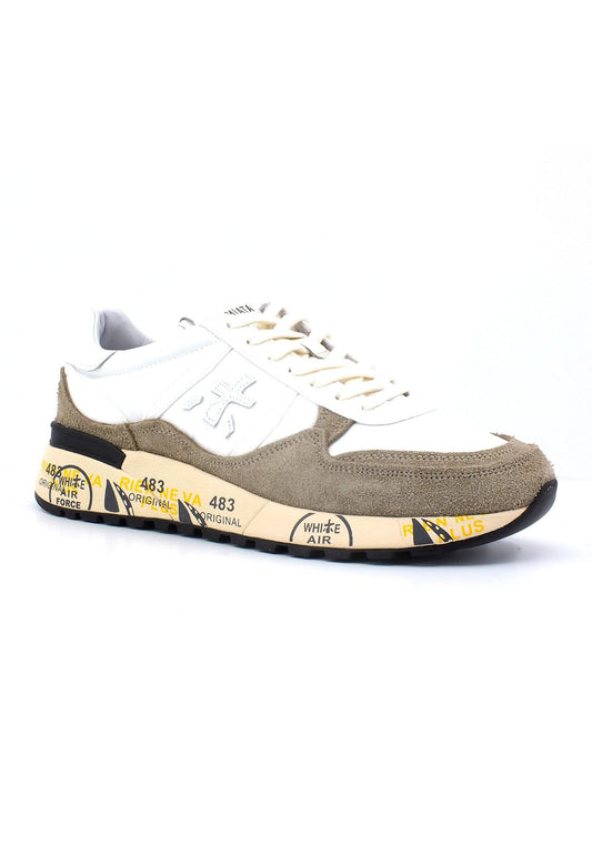 PREMIATA Sneaker Uomo White Taupe LANDECK-6406 - Sandrini Calzature e Abbigliamento