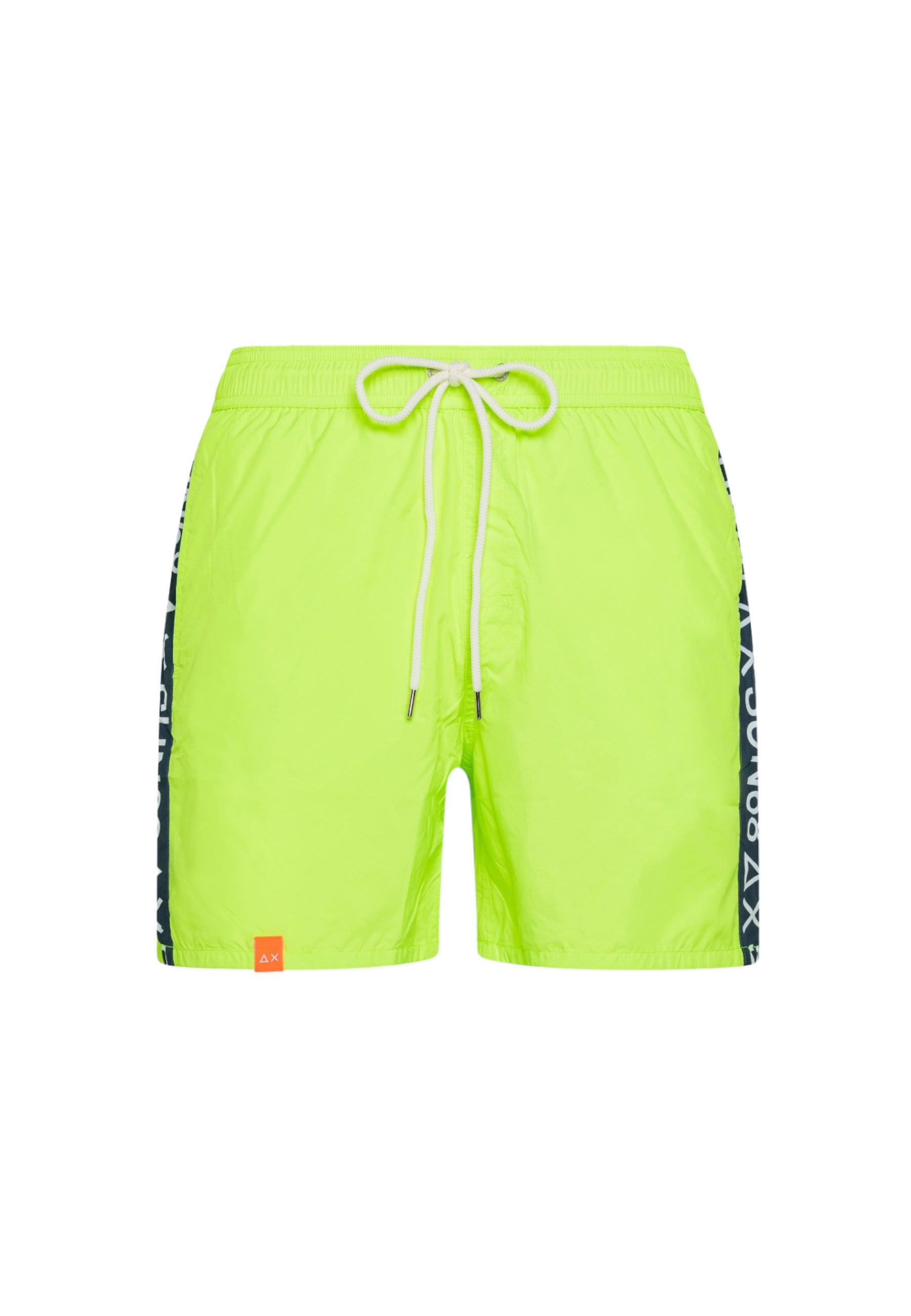 SUN68 Beachwear Costume Banda Fluo Giallo Fluo H33109 - Sandrini Calzature e Abbigliamento