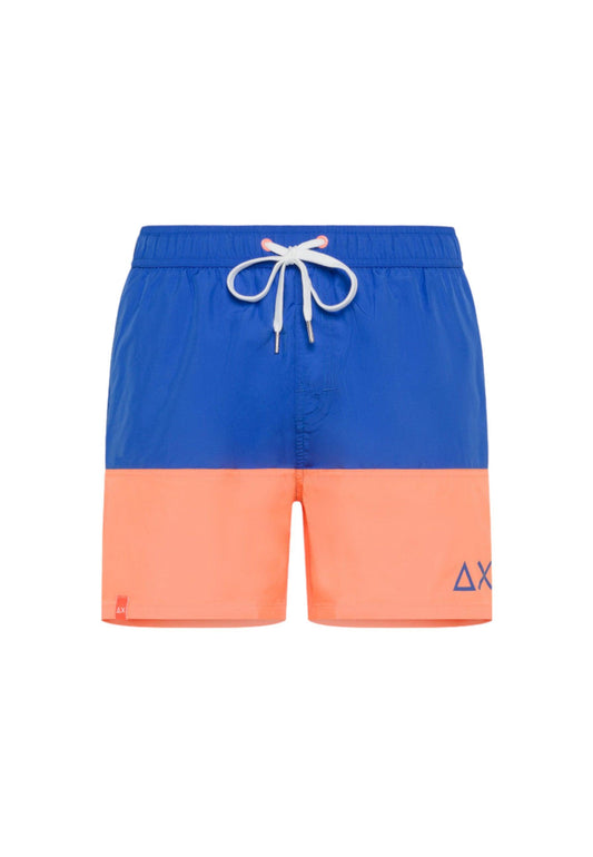 SUN68 Beachwear Costume Bicolor Fluo Blu Arancio H34114 - Sandrini Calzature e Abbigliamento