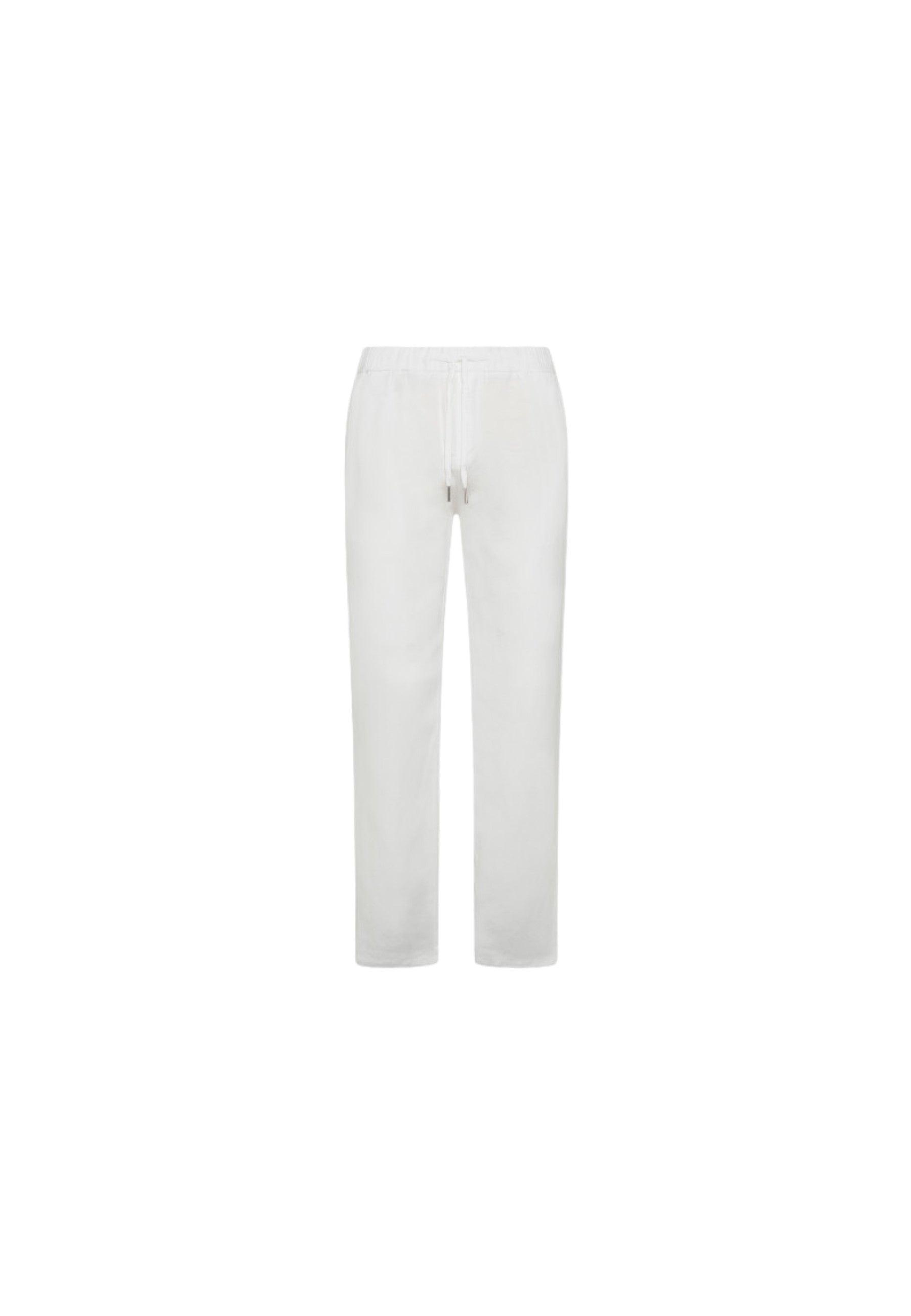 SUN68 Beachwear Pantalone Lino Bianco S34125 - Sandrini Calzature e Abbigliamento