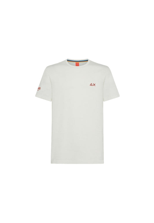 SUN68 Beachwear T-Shirt Maglietta Logo Bianco T34140 - Sandrini Calzature e Abbigliamento