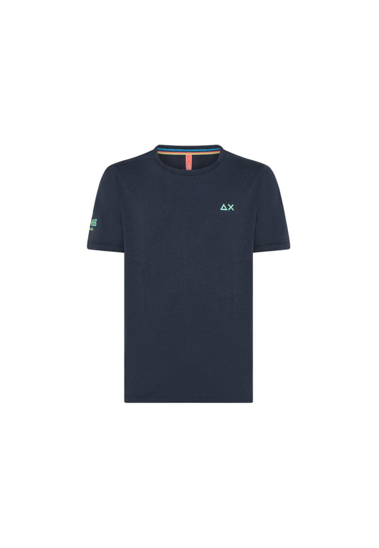 SUN68 Beachwear T-Shirt Maglietta Logo Blu T34140 - Sandrini Calzature e Abbigliamento