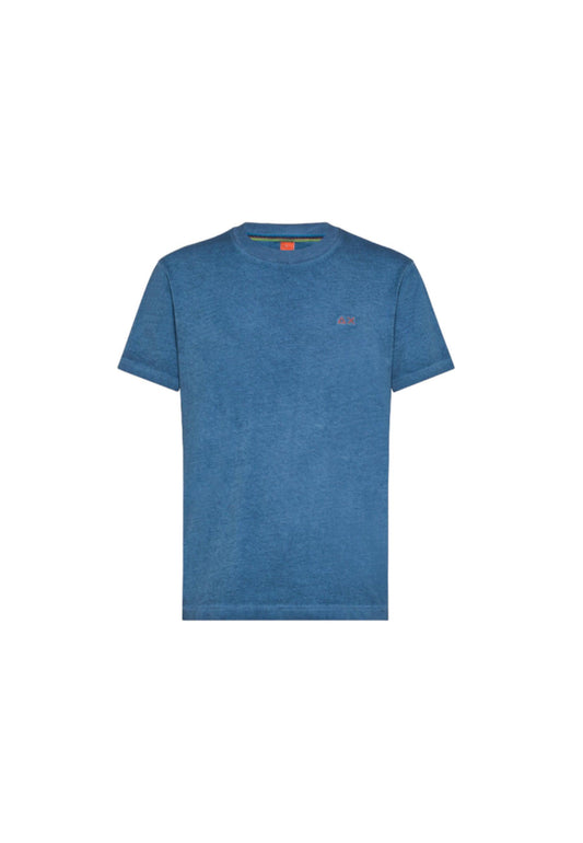 SUN68 Beachwear T-Shirt Maglietta Logo Blu T34145 - Sandrini Calzature e Abbigliamento