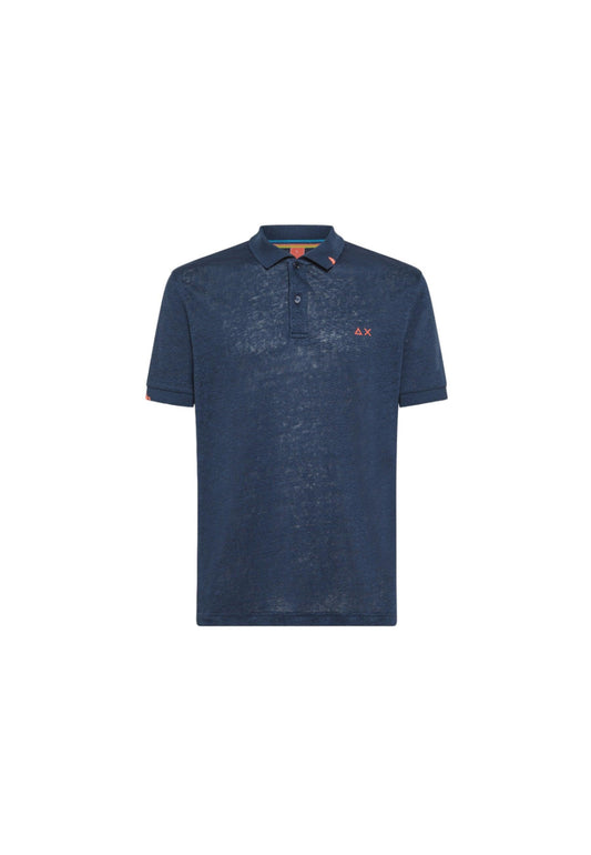 SUN68 Beachwear T-Shirt Polo Maglietta Blu A34144 - Sandrini Calzature e Abbigliamento