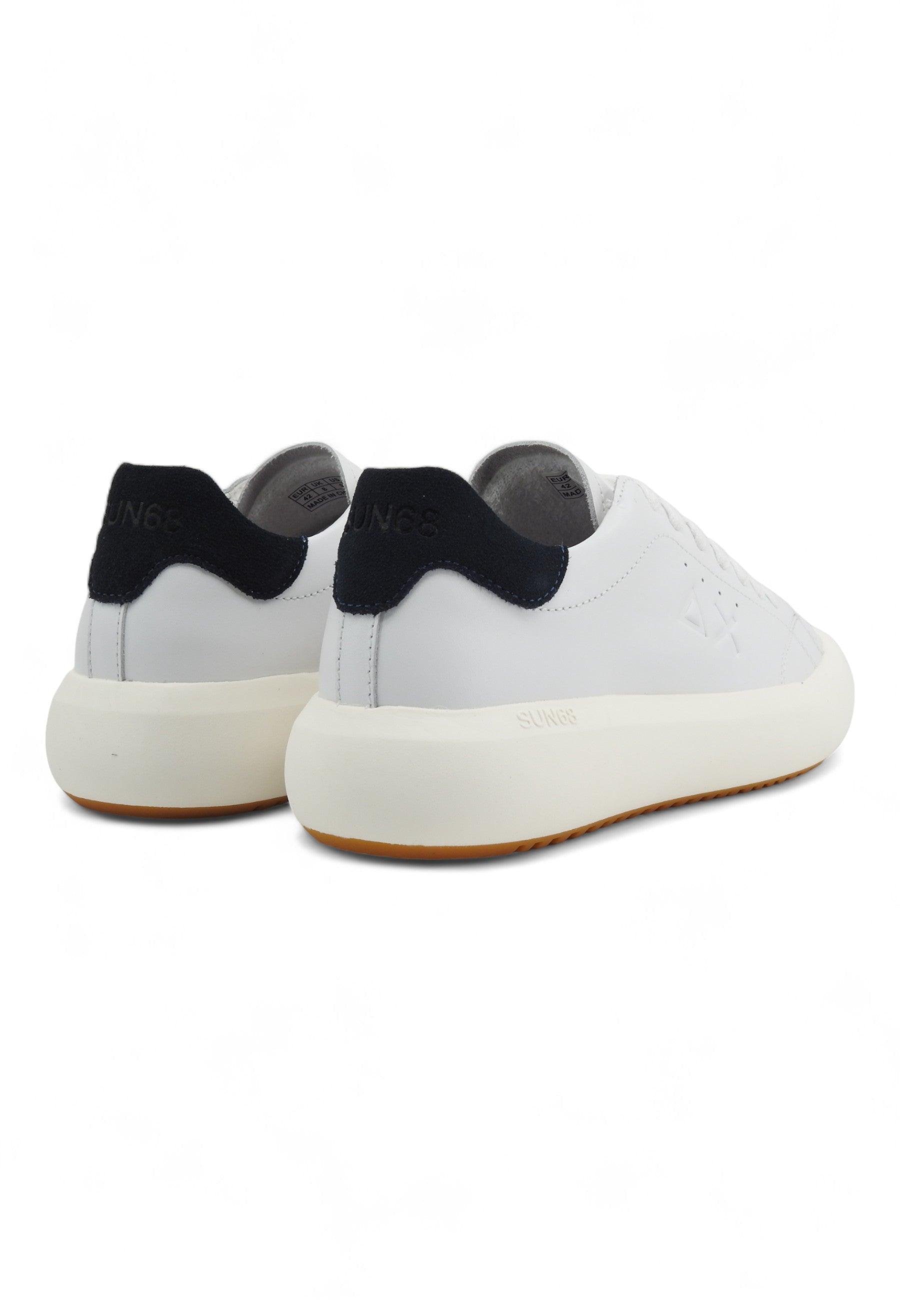 SUN68 Big Boy Classic Sneaker Uomo Bianco Navy Blue Z34138 - Sandrini Calzature e Abbigliamento