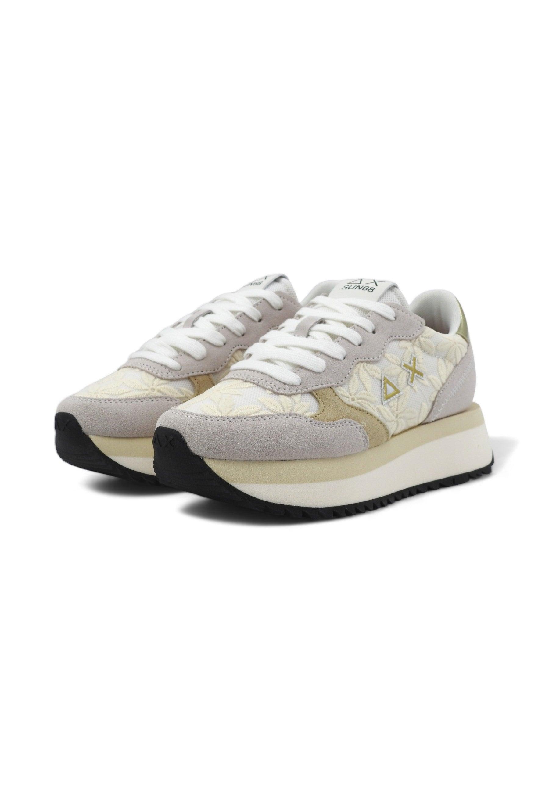 SUN68 Big Lace Sneaker Donna Bianco Z34209 - Sandrini Calzature e Abbigliamento