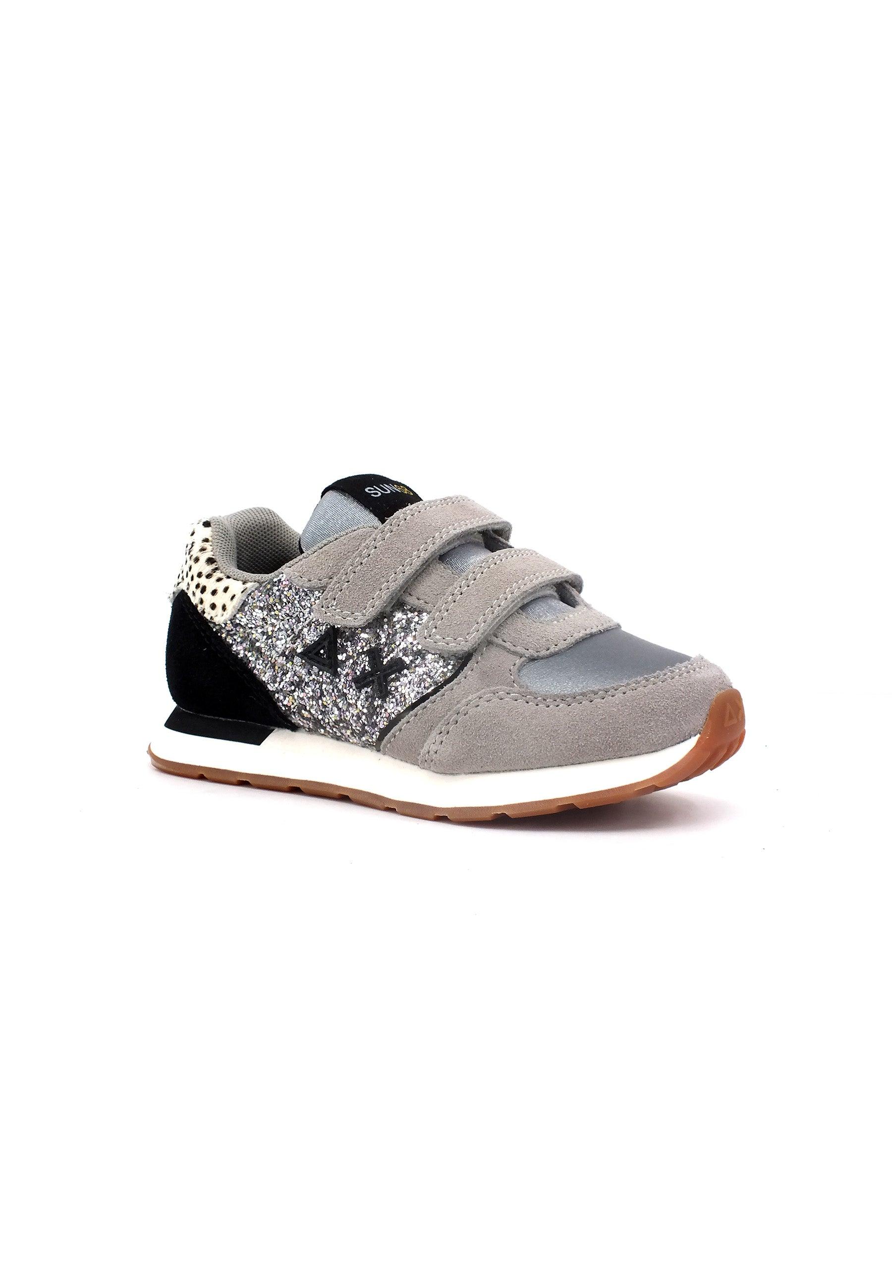 SUN68 Girl's Kelly Big Glitter Sneaker Bimbo Argento Z43417B - Sandrini Calzature e Abbigliamento