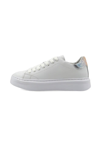 SUN68 Grace Leather Sneaker Donna Bianco Argento Z34226 - Sandrini Calzature e Abbigliamento