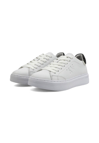 SUN68 Grace Leather Sneaker Donna Bianco Nero Z34226 - Sandrini Calzature e Abbigliamento