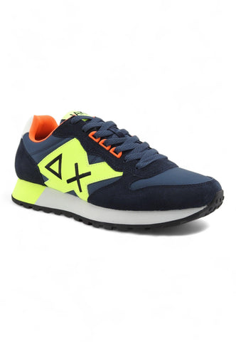 SUN68 Jaki Fluo Sneaker Uomo Navy Blue Z34113 - Sandrini Calzature e Abbigliamento