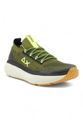 SUN68 Jupiter Knit Sneaker Uomo Militare Verde Z34127 - Sandrini Calzature e Abbigliamento