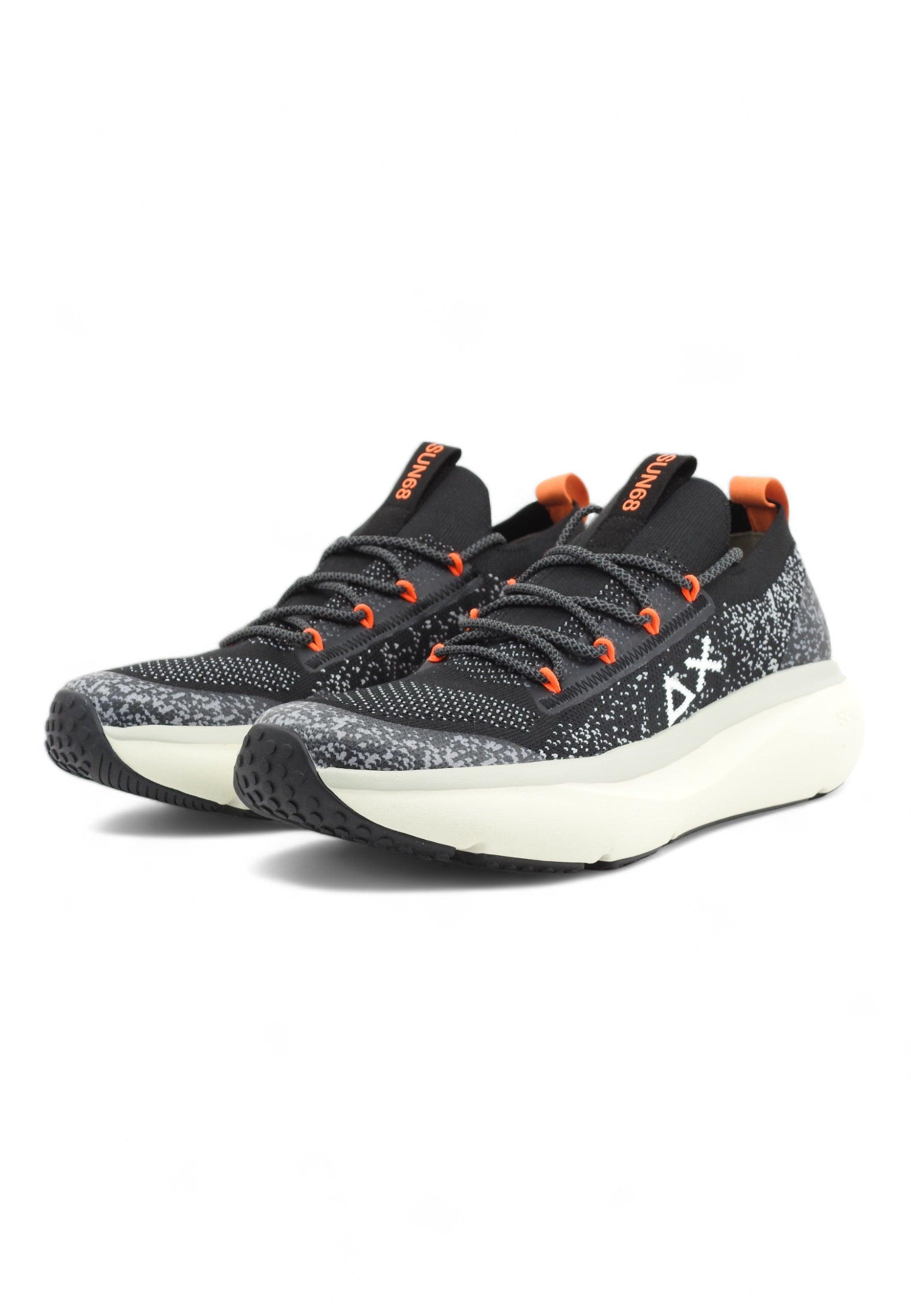 SUN68 Jupiter Knit Sneaker Uomo Nero Z34127 - Sandrini Calzature e Abbigliamento