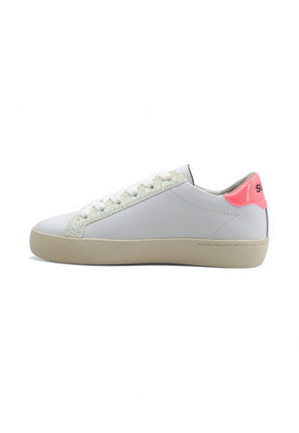 SUN68 Katy Leather Sneaker Donna Bianco Fuxia Fluo Z34225 - Sandrini Calzature e Abbigliamento