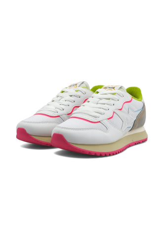 SUN68 Stargirl Fluo Details Sneaker Donna Bianco Z34213 - Sandrini Calzature e Abbigliamento