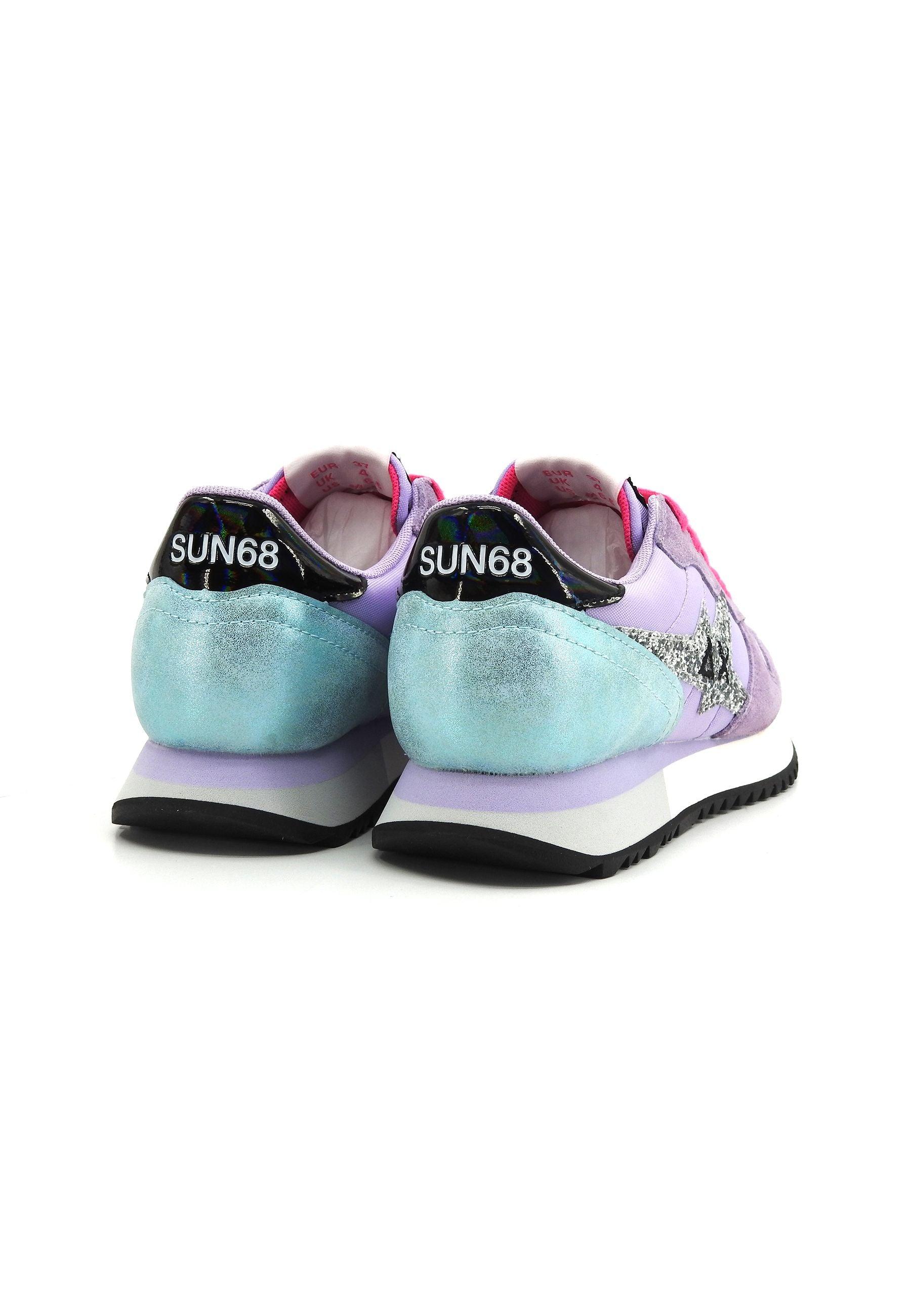 SUN68 Stargirl Glitter Logo Sneaker Donna Lilla Z34211 - Sandrini Calzature e Abbigliamento