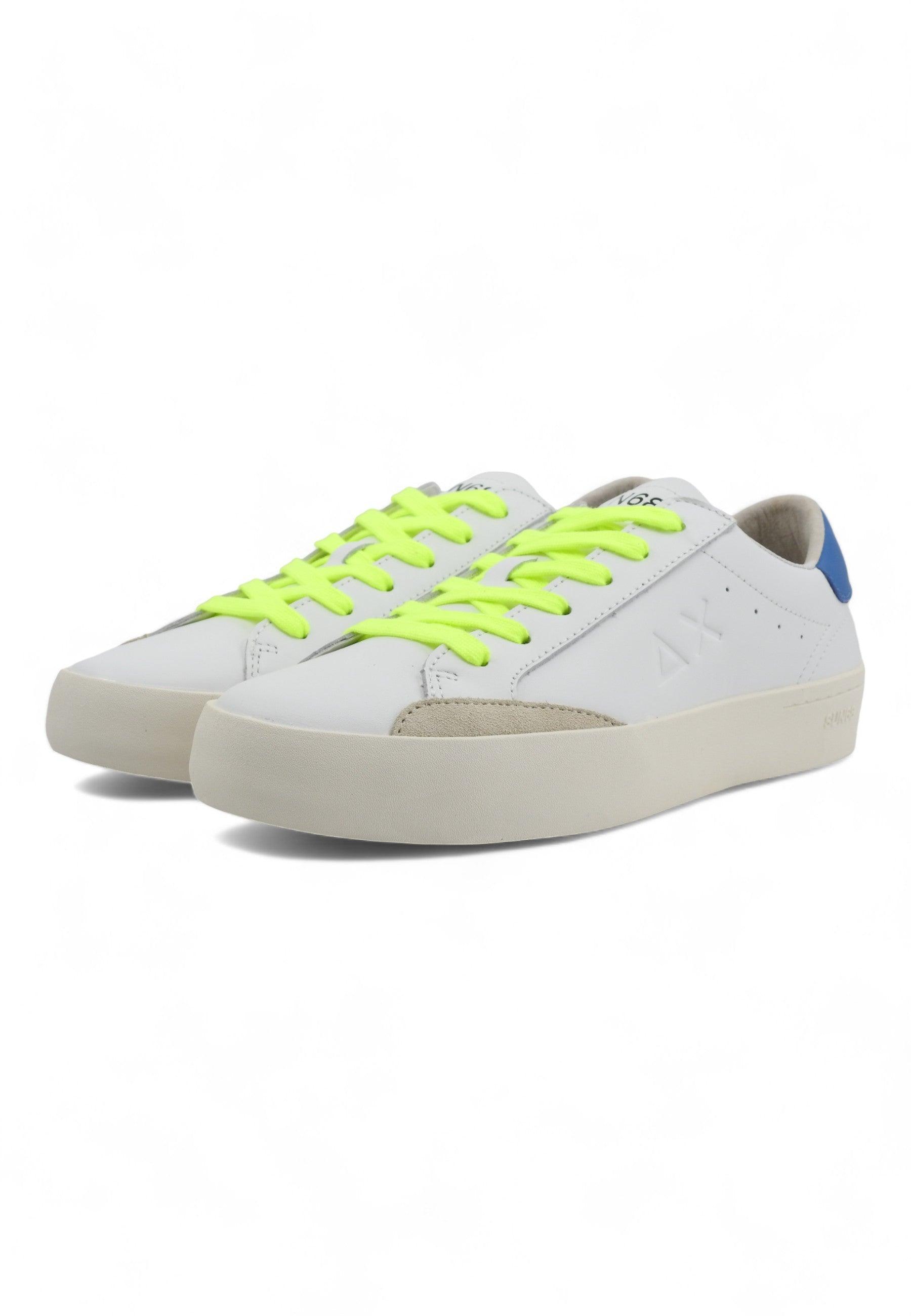 SUN68 Street Leather Sneaker Uomo Bianco Avio Z34140 - Sandrini Calzature e Abbigliamento