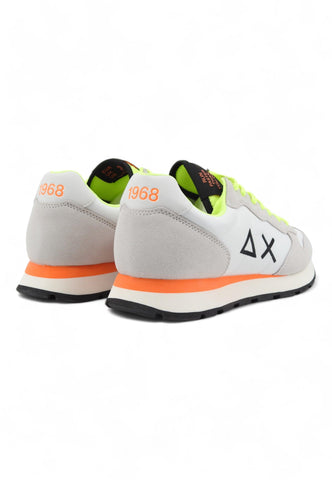 SUN68 Tom Fluo Sneaker Uomo Bianco Z34102 - Sandrini Calzature e Abbigliamento