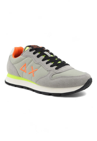 SUN68 Tom Fluo Sneaker Uomo Grigio Chiaro Z34102 - Sandrini Calzature e Abbigliamento