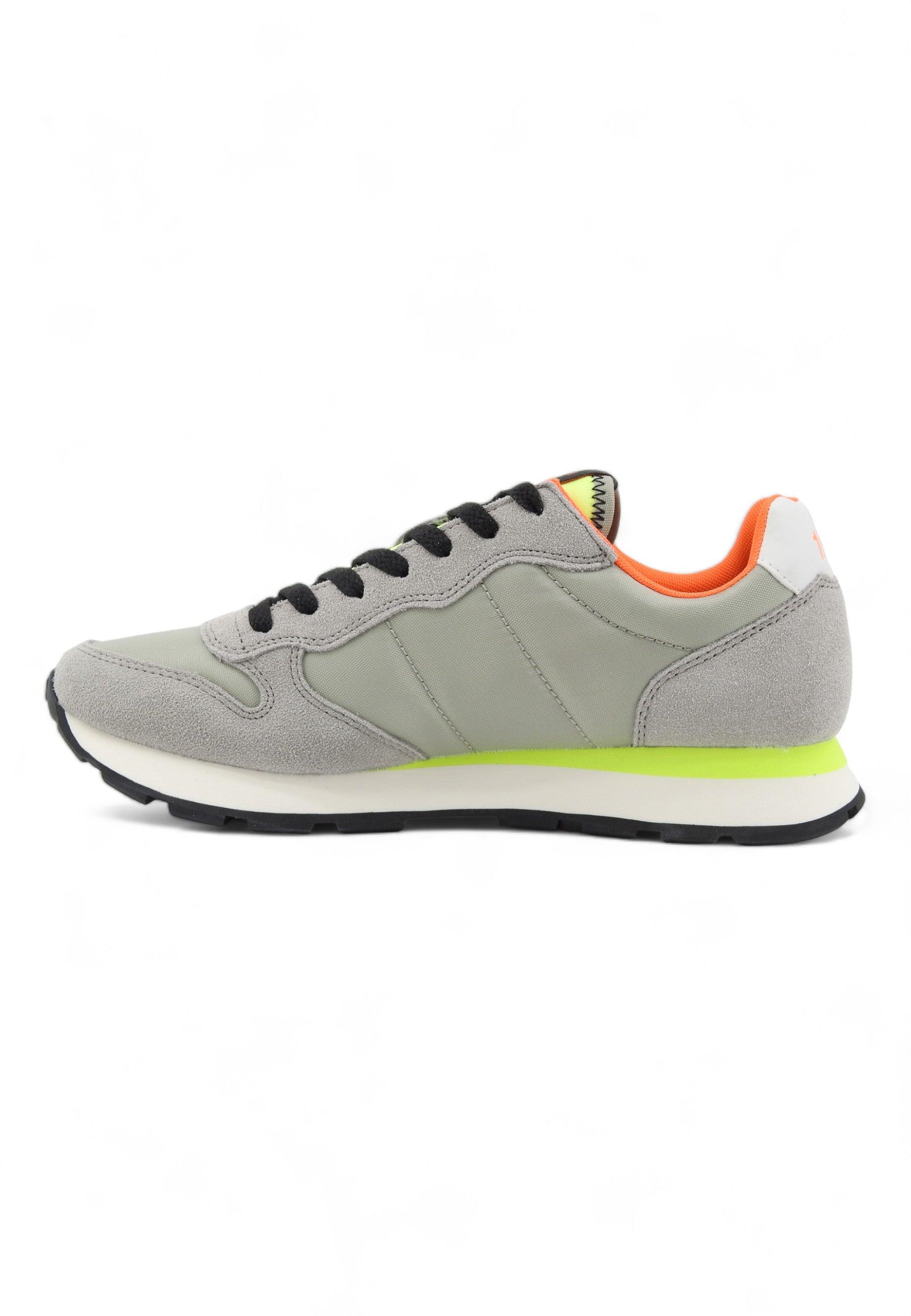 SUN68 Tom Fluo Sneaker Uomo Grigio Chiaro Z34102 - Sandrini Calzature e Abbigliamento