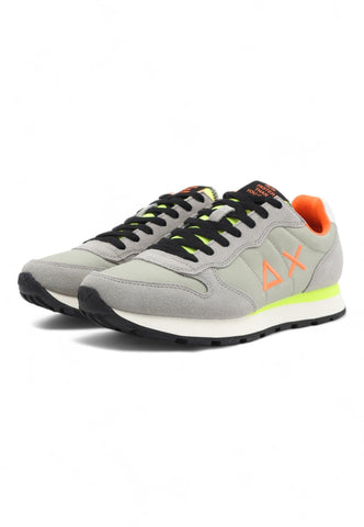 SUN68 Tom Fluo Sneaker Uomo Grigio Chiaro Z34102 - Sandrini Calzature e Abbigliamento