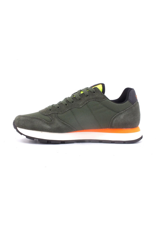 SUN68 Tom Fluo Sneaker Uomo Militare Scuro Z43102 - Sandrini Calzature e Abbigliamento