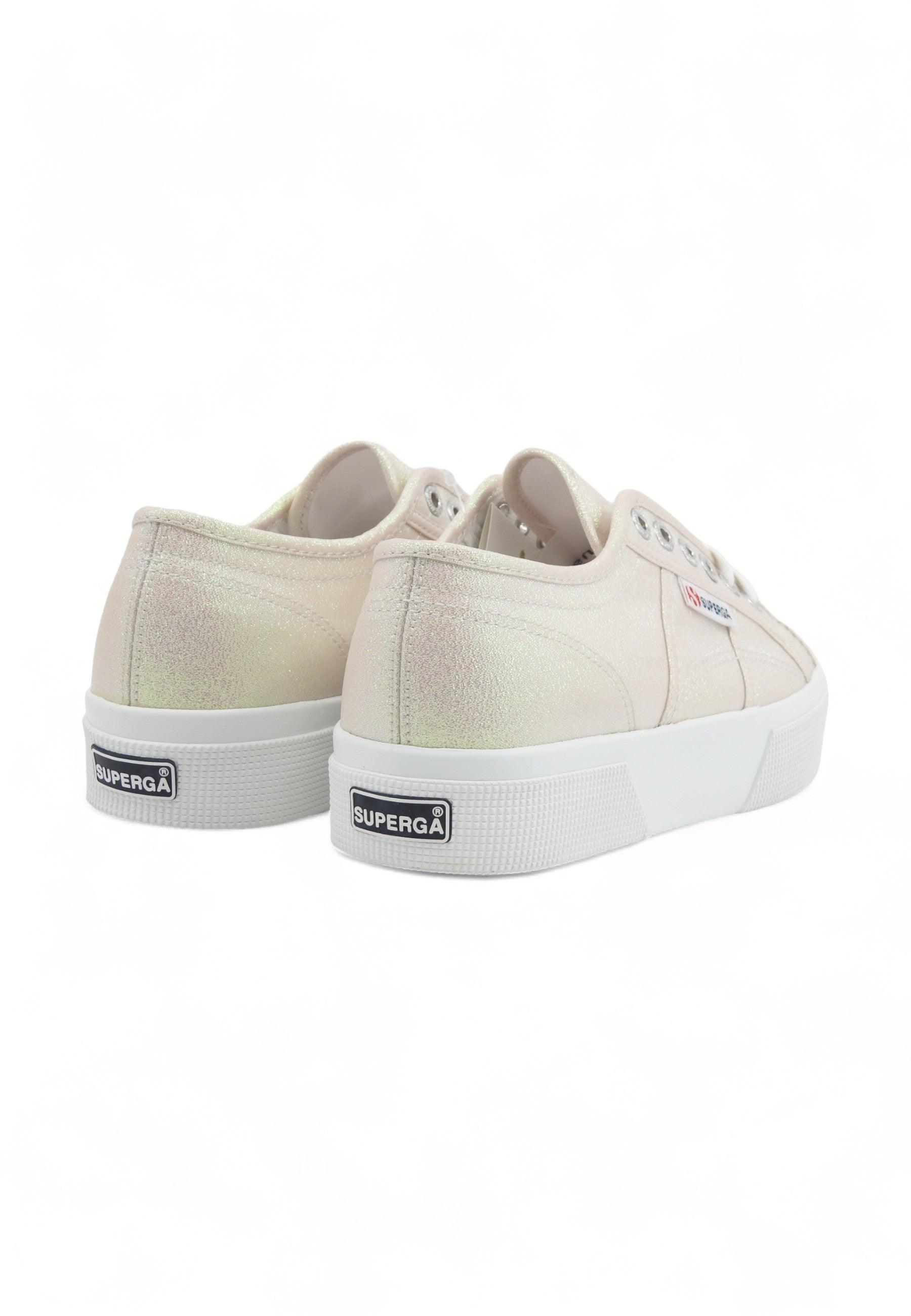 SUPERGA 2740 Platform Sneaker Donna Beige Iridescent S6128SW - Sandrini Calzature e Abbigliamento