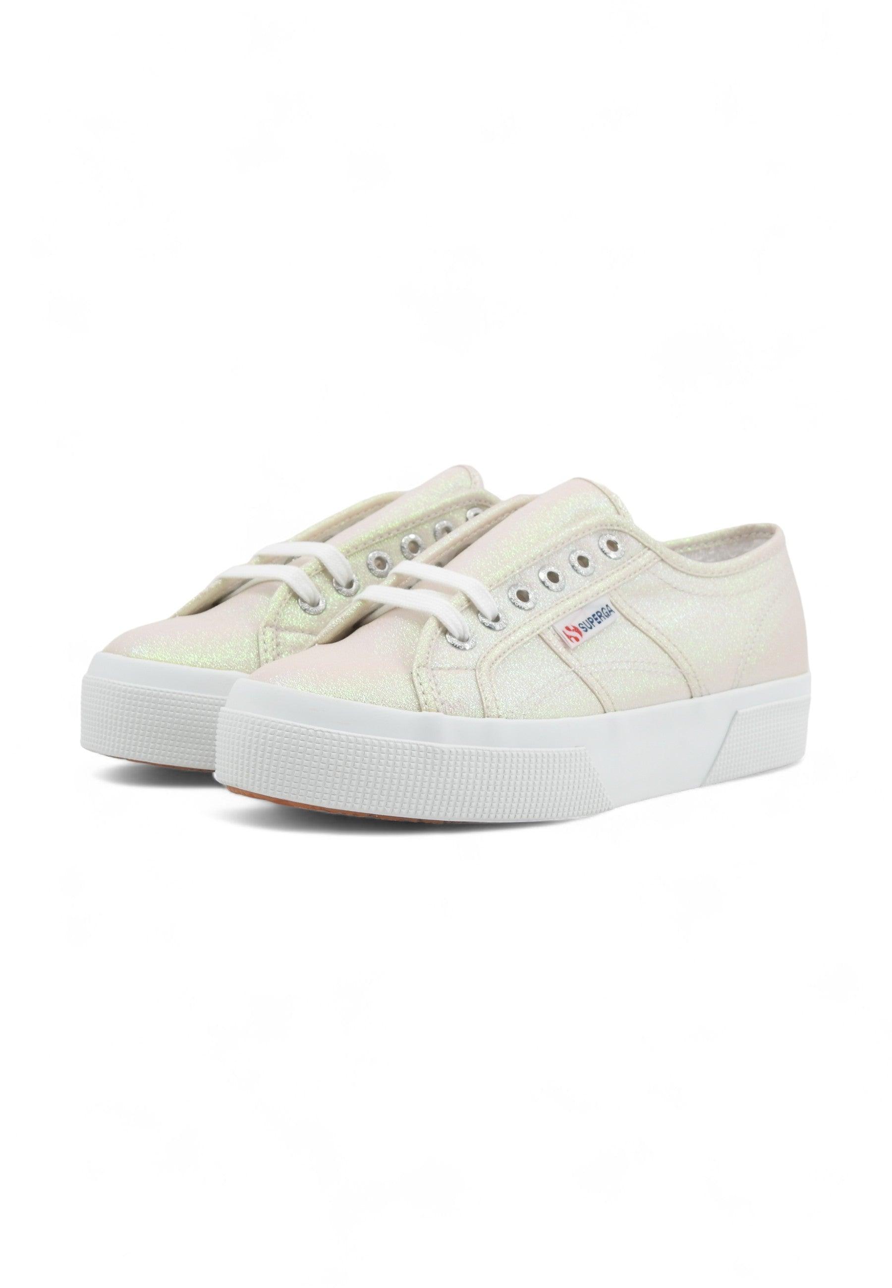 SUPERGA 2740 Platform Sneaker Donna Beige Iridescent S6128SW - Sandrini Calzature e Abbigliamento