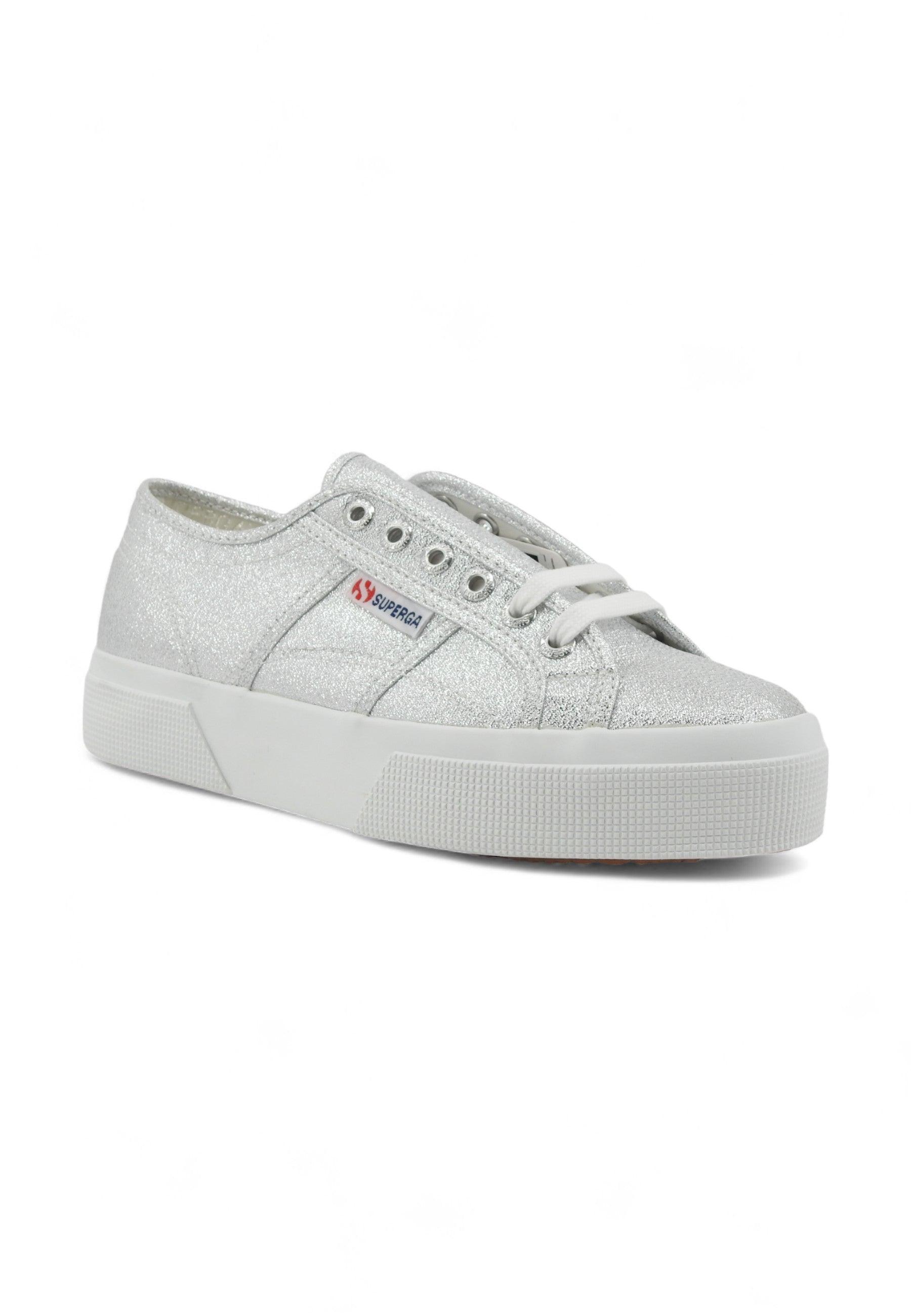 SUPERGA 2740 Platform Sneaker Donna Grey Silver S6128SW - Sandrini Calzature e Abbigliamento