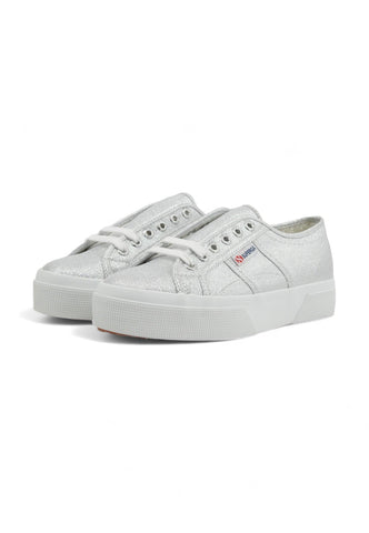 SUPERGA 2740 Platform Sneaker Donna Grey Silver S6128SW - Sandrini Calzature e Abbigliamento