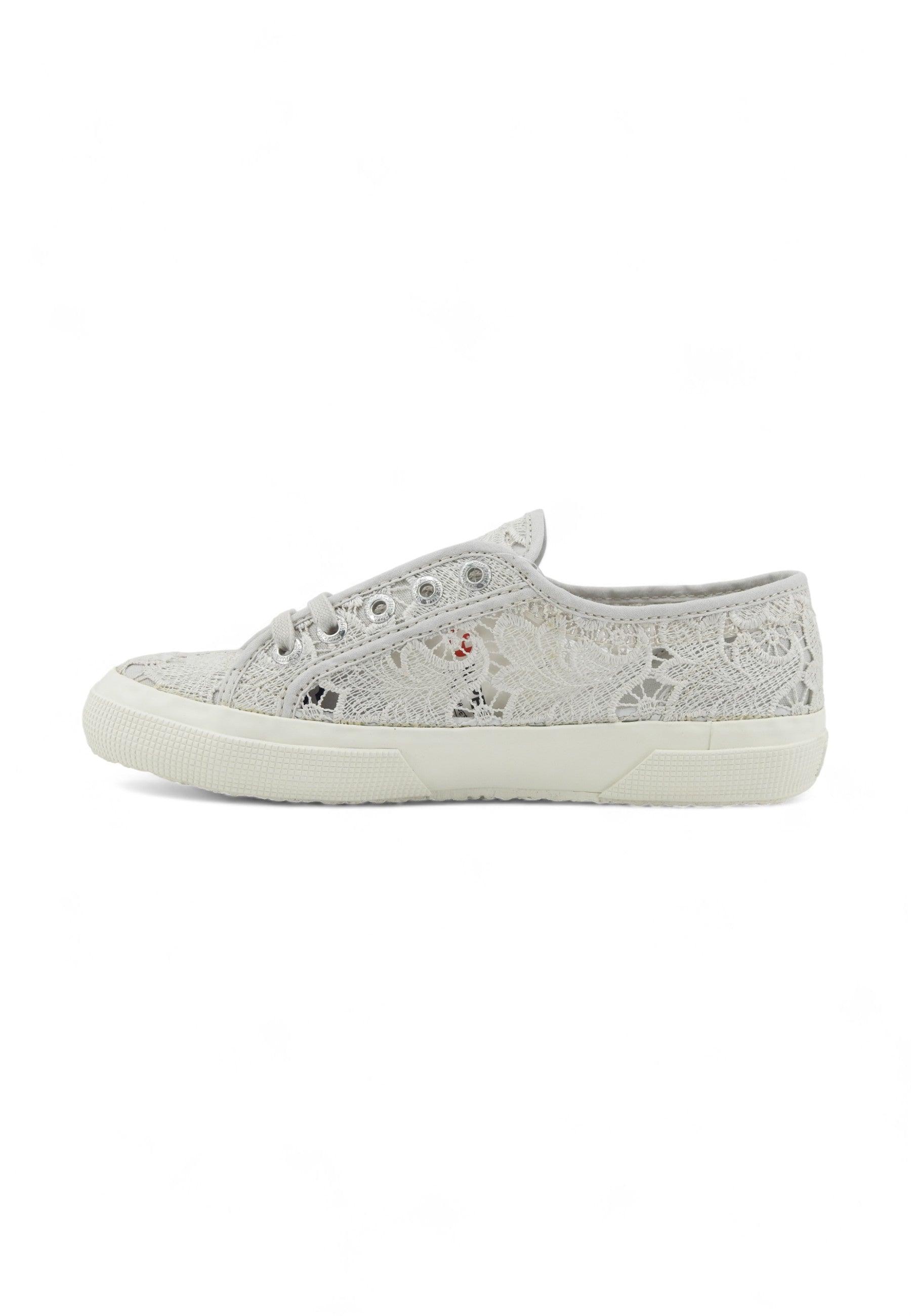 SUPERGA 2750 Macrame Sneaker Donna Grey Silver Avorio S81219W - Sandrini Calzature e Abbigliamento