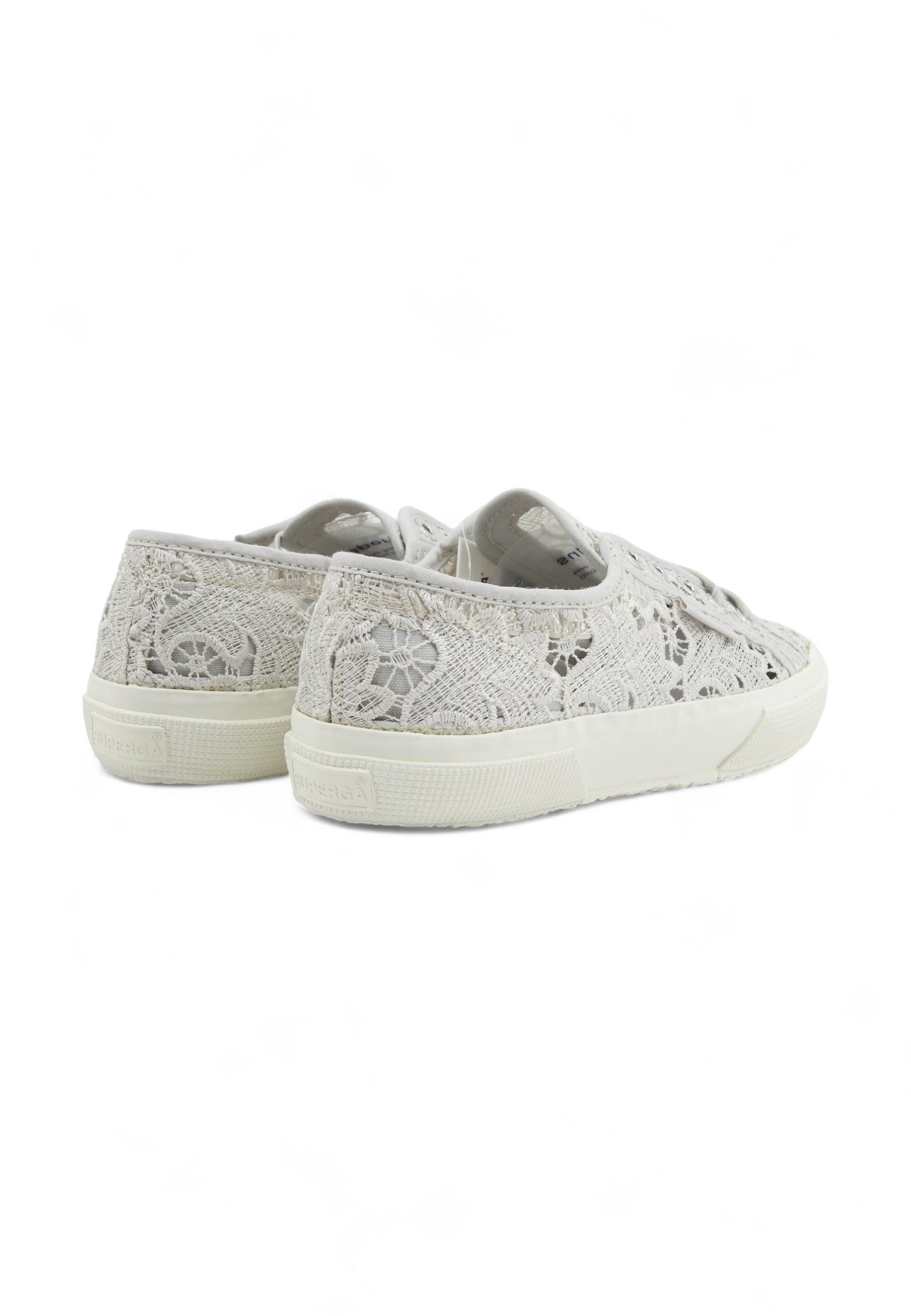 SUPERGA 2750 Macrame Sneaker Donna Grey Silver Avorio S81219W - Sandrini Calzature e Abbigliamento