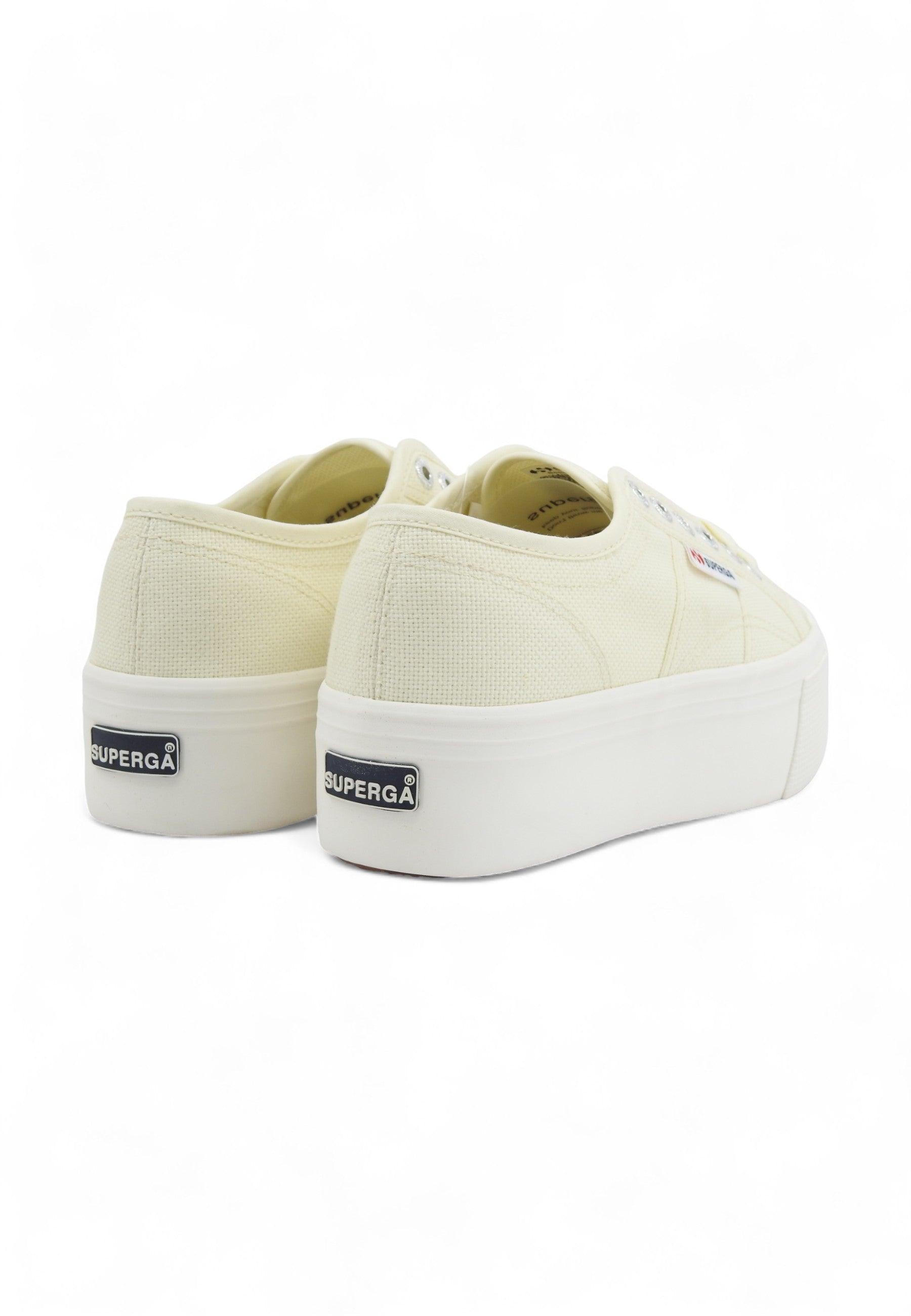 SUPERGA 2790 Platform Sneaker Donna Beige Natural Avorio S9111LW - Sandrini Calzature e Abbigliamento