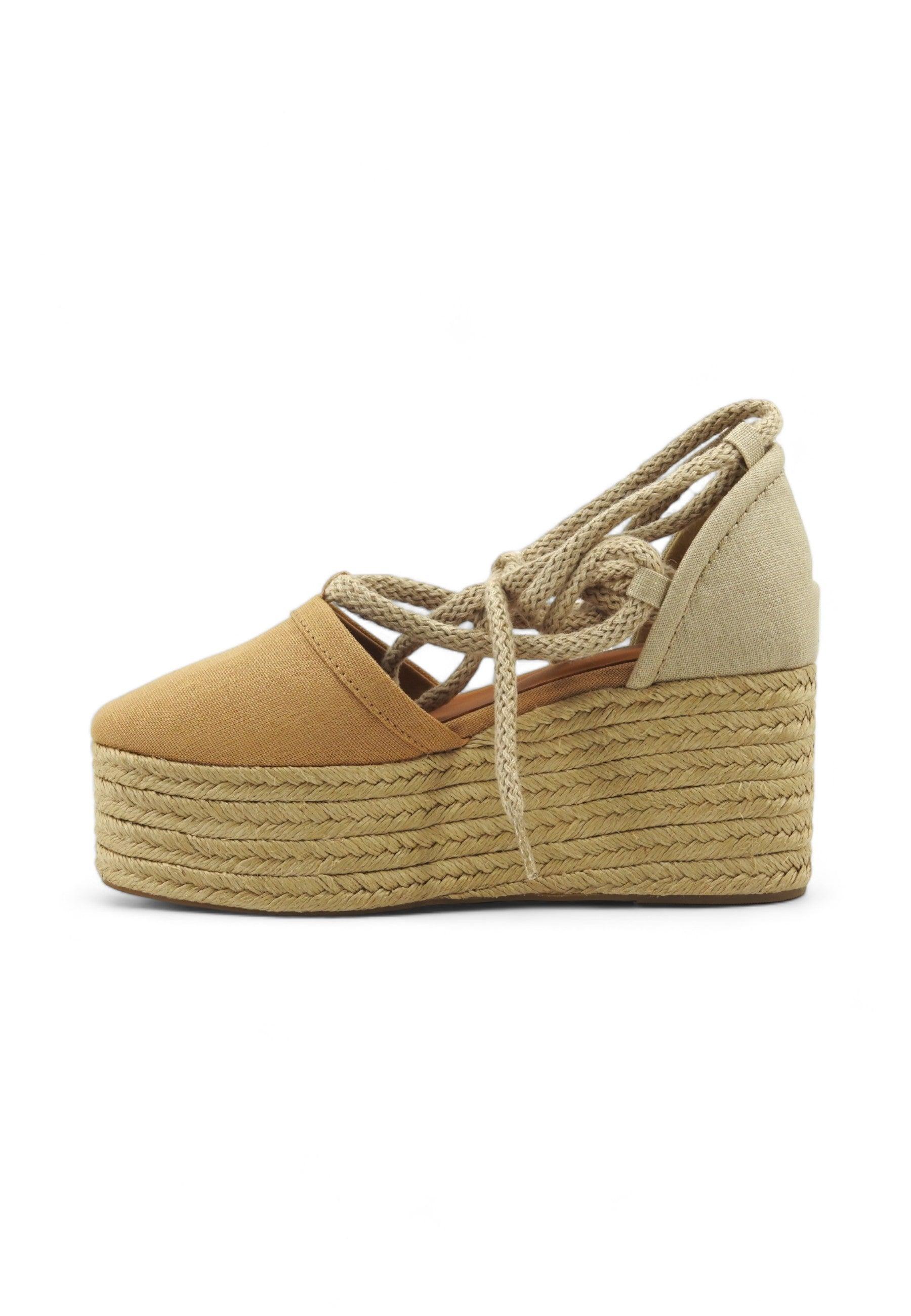 TOMMY HILFIGER Closed Toe Sandalo Zeppa Donna Classic Khaki Marrone FW0FW07746 - Sandrini Calzature e Abbigliamento