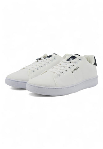 TOMMY HILFIGER Court Cupsole Sneaker Uomo White FM0FM04967 - Sandrini Calzature e Abbigliamento