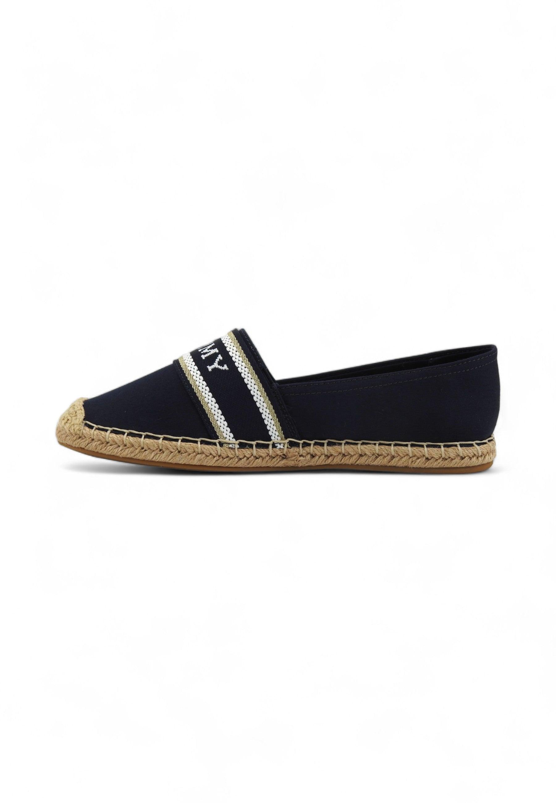 TOMMY HILFIGER Mono Webbing Espadrillas Donna Space Blue FW0FW07917 - Sandrini Calzature e Abbigliamento