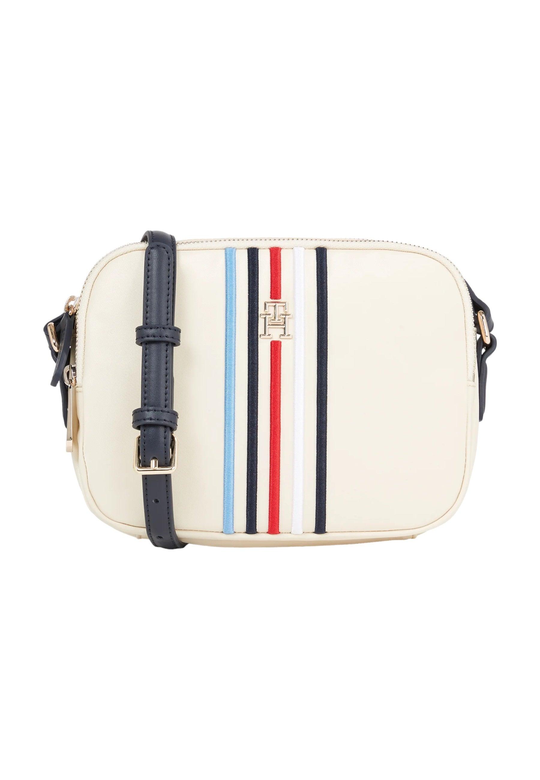 TOMMY HILFIGER Poppy Borsa Tracolla Cream AW0AW15985 - Sandrini Calzature e Abbigliamento