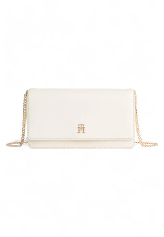 TOMMY HILFIGER Refined Borsa Tracolla Donna Cream AW0AW16109 - Sandrini Calzature e Abbigliamento