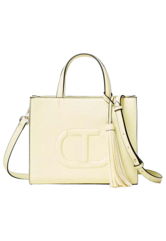 TWINSET Borsa Tote Donna Celadin Giallo 241TD8022 - Sandrini Calzature e Abbigliamento