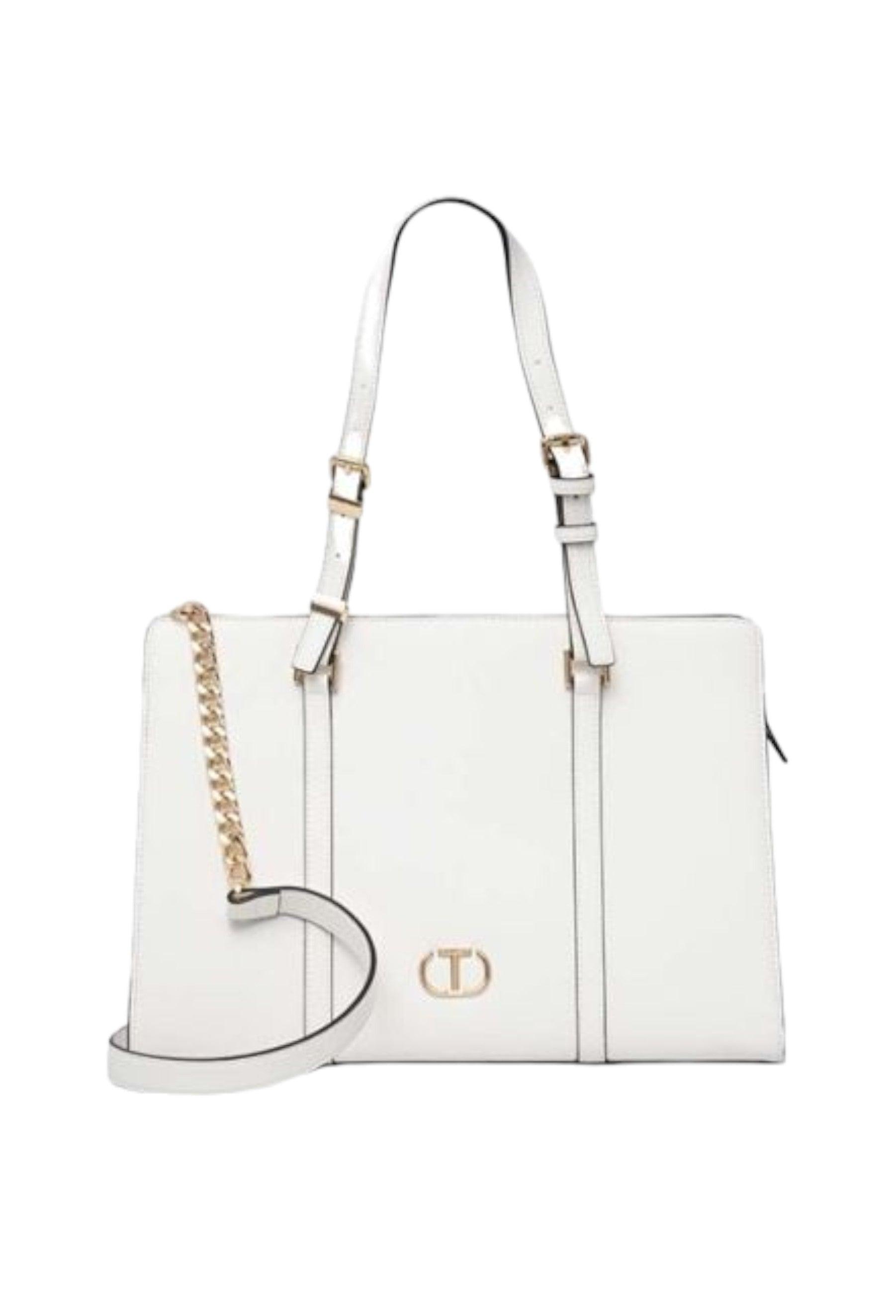 TWINSET Borsa Tote Donna Neve Bianco 241TB7060 - Sandrini Calzature e Abbigliamento