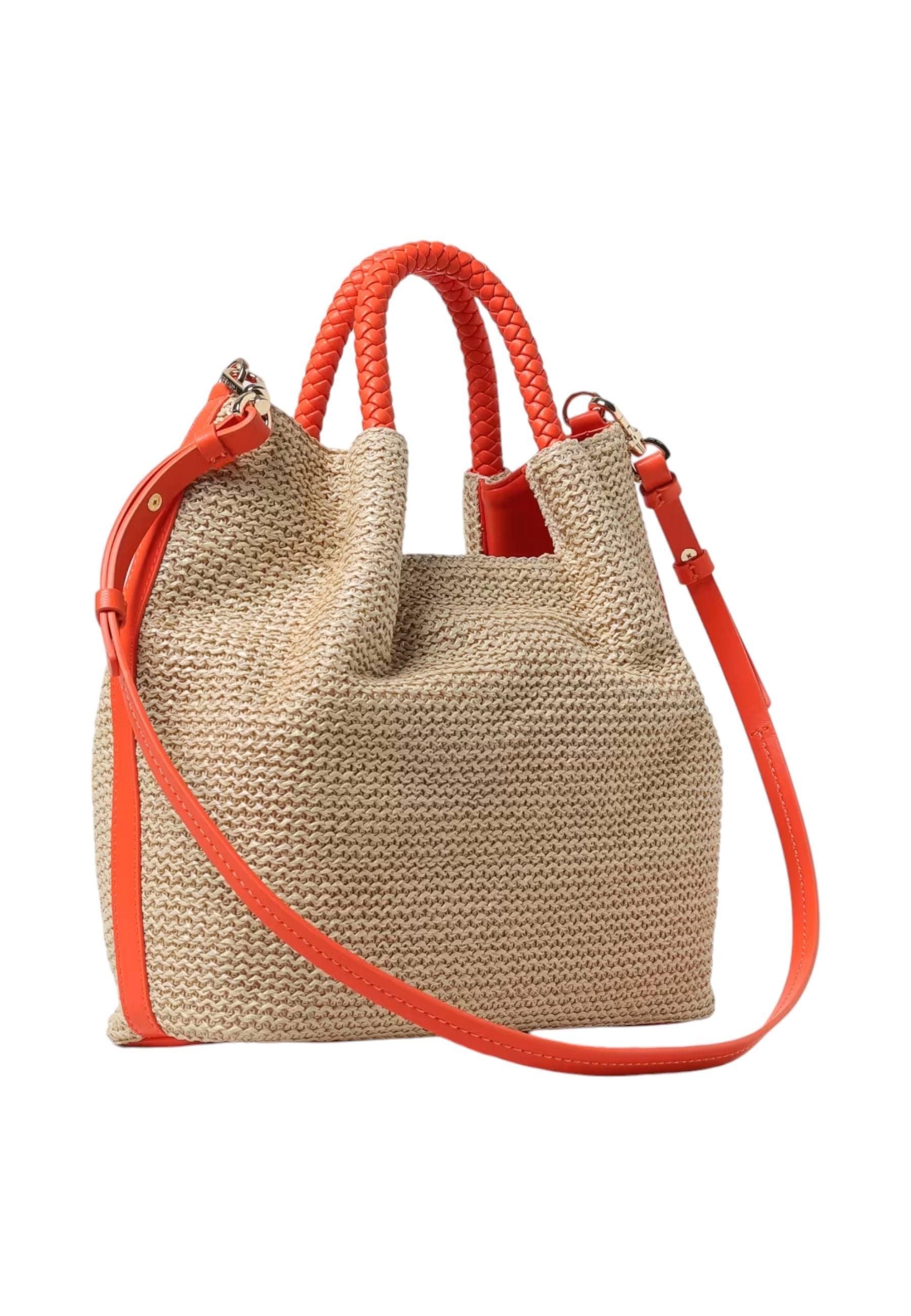 TWINSET Borsa Tote Donna Paglia Orange 241TD8281 - Sandrini Calzature e Abbigliamento