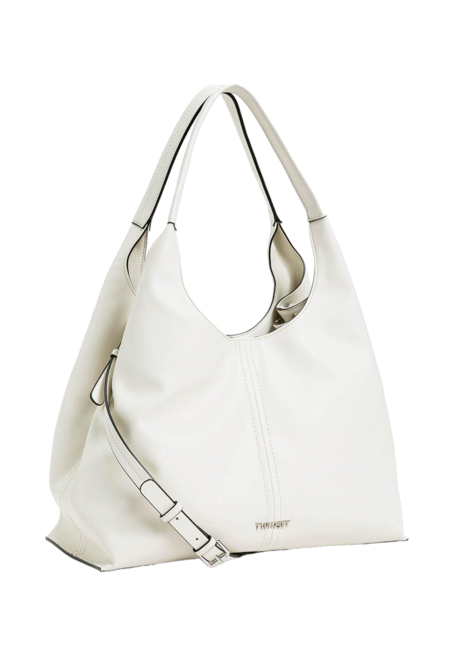 TWINSET Borsa Tote Large Donna Bianco 241TD8252 - Sandrini Calzature e Abbigliamento