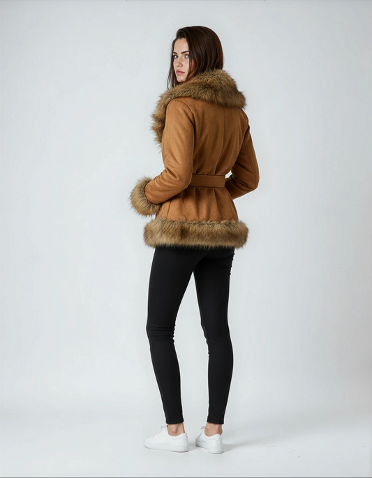 Cappotto inserti ecopelliccia CAMOGLI