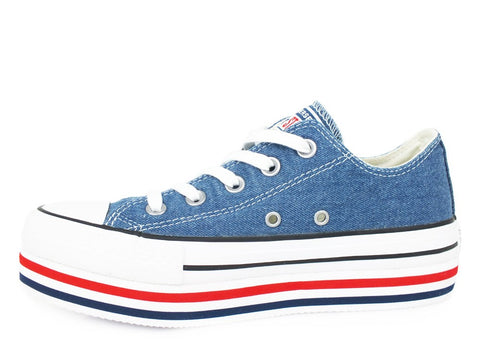 CONVERSE C.T. All Star Platform OX Blue Jeans White 563973C